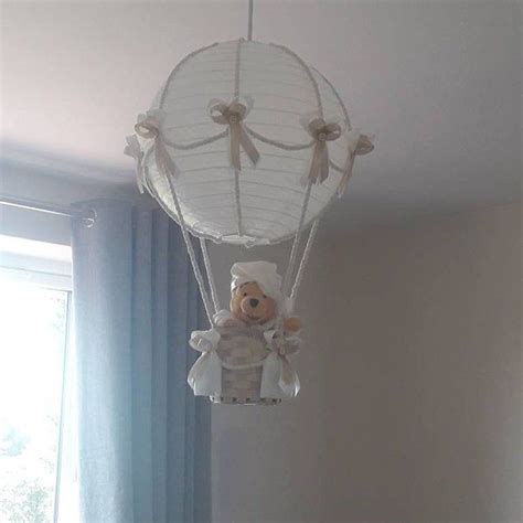Hot Air Balloon Nursery Light Shade With Tatty Teddy Made Etsy Hot Air Balloon Nursery