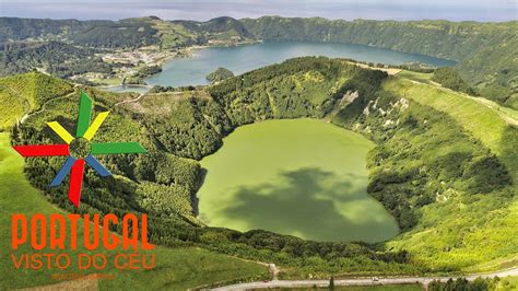 Lagoa das Sete Cidades aerial Lagoa Rasa lagoa de Santiago São