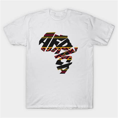 Africa Map With Kente Pattern African Style Africa Map T Shirt Teepublic