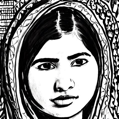 Coloriage De Malala Yousafzai · Creative Fabrica