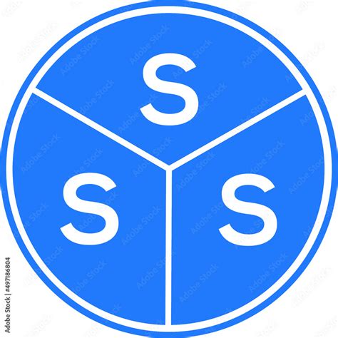 sss letter logo design  black background sss creative initials