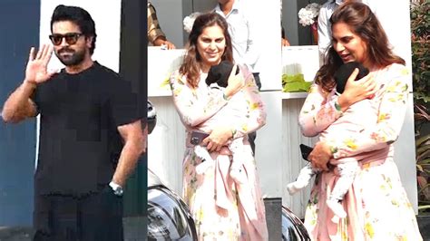 Ram Charan Spotted With Wife Upasana Konidela And Daughter Klin Kaara