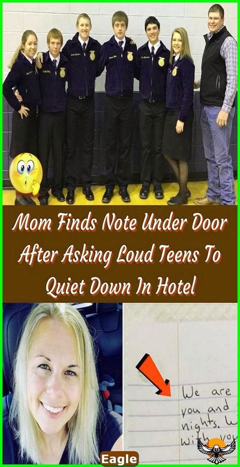 Mom Finds Note Slipped Under Door After Confronting Loud Teens In Hotel