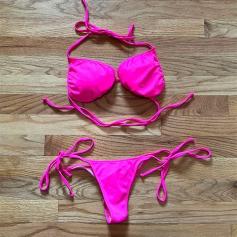 Swim Hot Pink Cheeky Bikini Poshmark