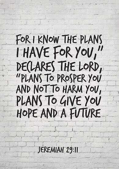 Bible Verse Art Jeremiah For I Know The Plans I Have For You