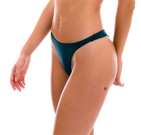 Iridescent Navy Blue Thong Bikini Bottom Bottom Shark Fio Rio De Sol