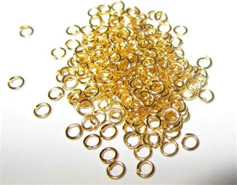 100 Pcs Gold Plated Open Jump Rings 6mm 18 Gauge 1mm Etsy