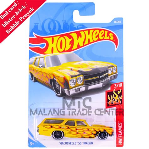 Jual Hot Wheels Chevelle Ss Wagon Kuning Blister Jelek Bad Card Anggap Loose