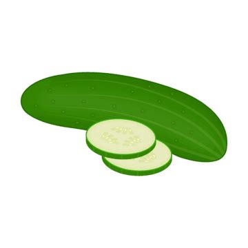 Sliced Cucumber And Slices On White Background With Clipping Path To