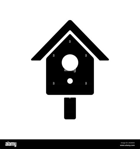 Nesting box or birds house vector glyph icon Stock Photo - Alamy