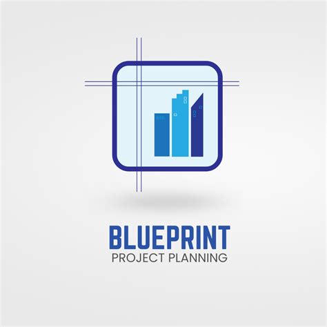 project planning blueprint logo template  edit
