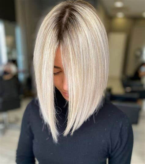 Angled Haircut Inverted Bob Hairstyles Bobs Haircuts Straight Hairstyles Blonde Bob Haircut