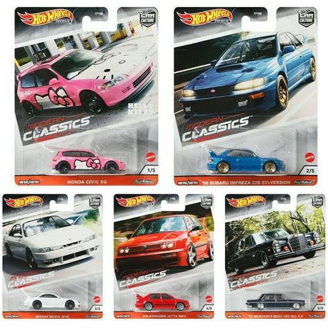 Hot Wheels Car Culture Hyundai Classic Set Mercedes Benz Honda Civic Eg Volkswagen