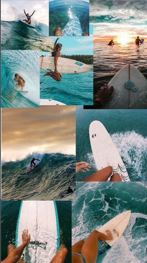 Walppaper Aesthetic Surfing Wallpaper Beach Wall Collage Surf Wallpaper In 2024 Surfing