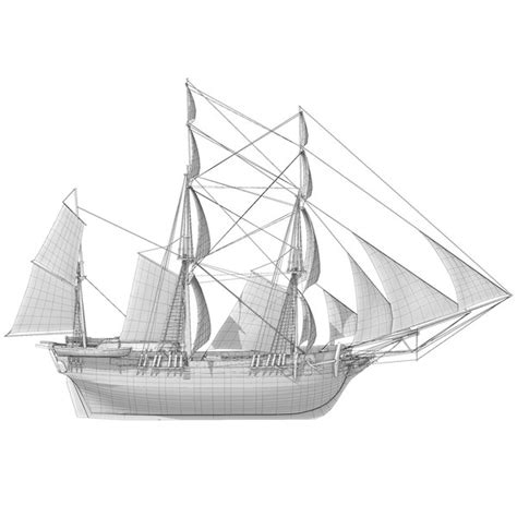 Hms Beagle 1831 Charles Darwin Lowpoly3dモデル Turbosquid 1951875
