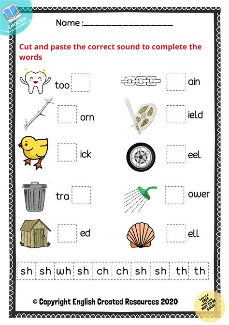 Free Printable Consonant Digraph Worksheets