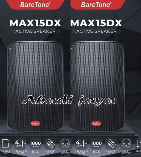 Jual speaker aktif baretone max 15dx / max15dx 15'' 1000 watt x 2 ...