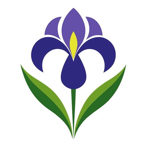 Iris Flower Logo Design Vector Art And Illustration Premium Ai