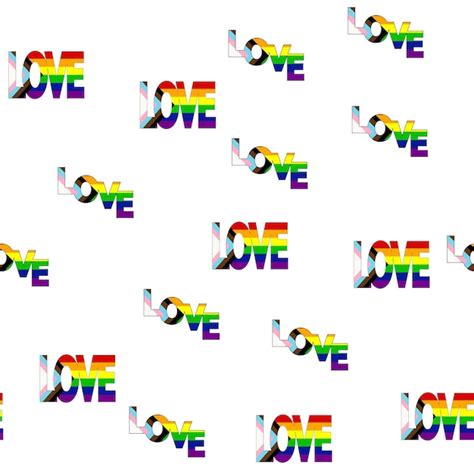 Patrón sin costuras con nueva bandera lgbt corazones texto flor y bandera orgullo gay mes del
