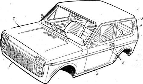 Кузов ВАЗ 2121, учебное пособие по изучению конструкции и устройство ...