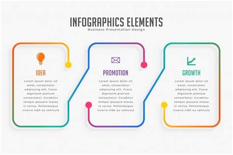 Free Vector Three Steps Modern Infographic Template