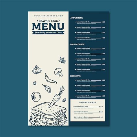 Premium Vector Restaurant Menu Template Design Vector