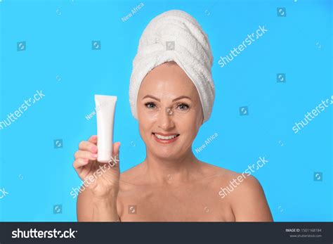 Portrait Beautiful Mature Woman Perfect Skin Stock Photo Shutterstock