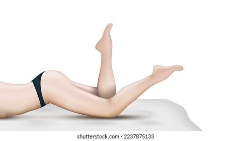 Lying On Bed Naked Woman Isolated Stock Vector Royalty Free