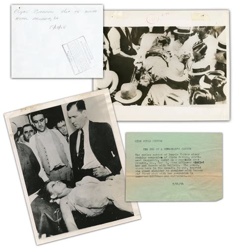 Lot - Bonnie & Clyde, Two Vintage Postmortem Press Photos Including