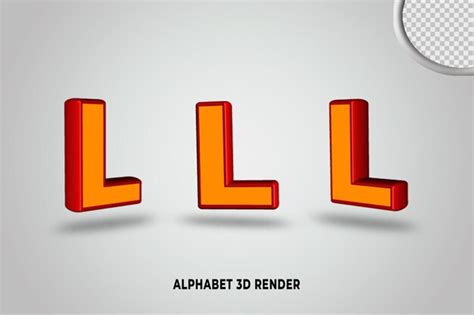 Premium Psd Set Alphabet Red Orange Color 3d Render