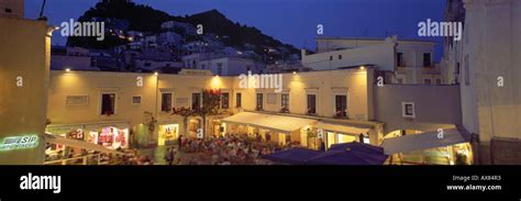 Town Square In The Evening Light Piazetta Umberto I City Of Capri