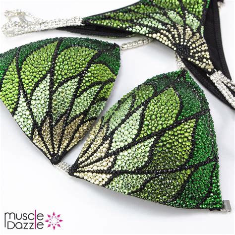 Green Crystal Competition Bikini CB527 Etsy
