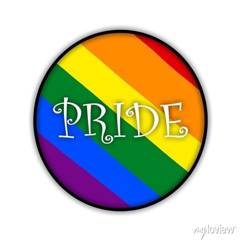 Círculo de bandeira do orgulho gay de arco íris símbolo de minorias cartazes para a parede