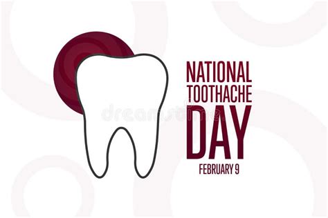 National Toothache Day. February 9. Holiday Concept Stock Vector ...