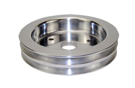 Bbc Chevy 396 454 Machined Aluminum Swp Double Groove Crankshaft Pulley