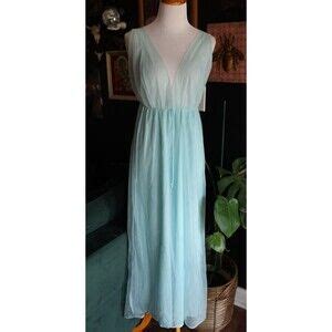 Sears Intimates Sleepwear Vintage Sears Marabou Night Gown And Robe Set Lingerie Nylon Pin