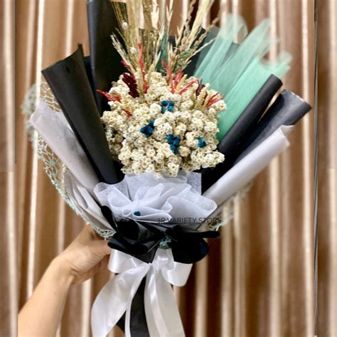 Jual Buket Bunga Kering Edelweis Bouquet Dried Flower Edelweis Rustic