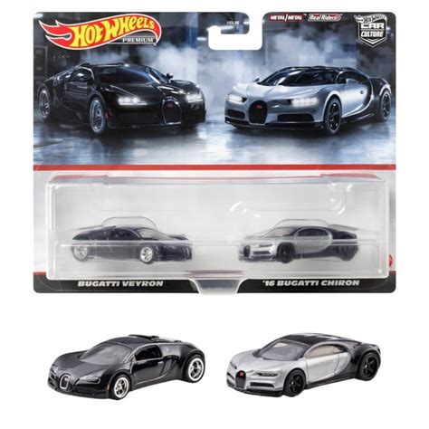 Jual Hot Wheels Premium Pack Bugatti Veyron Vs Bugatti Chiron Shopee Indonesia