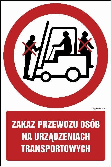 Libres Polska Sp Gc016 Zakaz Przewozu Osób Na Urządzeniach