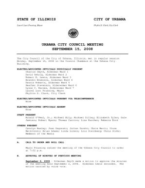 Fillable Online Www2 Urbanaillinois Monday September 15 2008 In The
