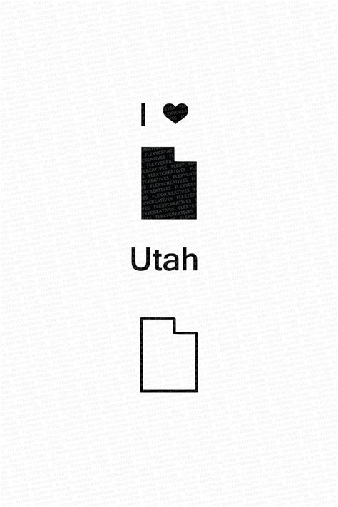 Utah Vector State Clipart Utah Clip Art Utah Map Clip Art Etsy