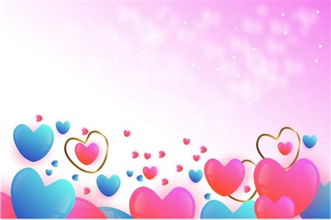 Premium Vector Gradient Valentines Day Heart Background Illustration