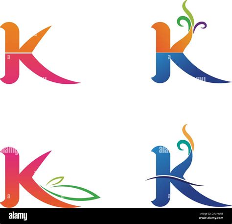 K Letter K Logo Design And Vector Stock Vector Image And Art Alamy