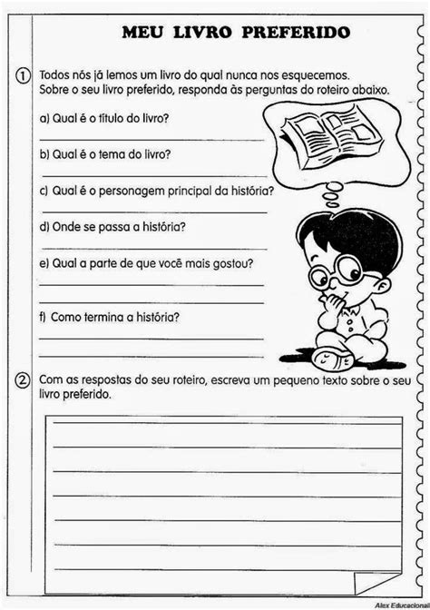 Atividades De Produ O Textual Ou Reda O Para O Ano Cria O De