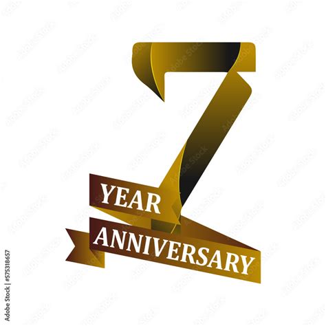 7 year anniversary celebration logo template. 1 year anniversary ...