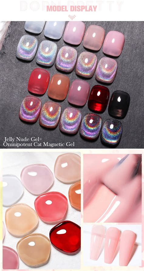 Born Pretty Ml Jelly Nude Gel Polish Pink Milky White Nail Gel Uv Led Semi Permanent Soak Off
