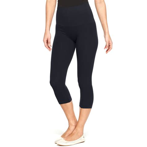 Lyst Spanx Tout About Wide Waistband Seamless Shaping Capri Leggings