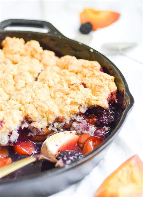 Vegan Peach Blackberry Cobbler - Earthly Provisions