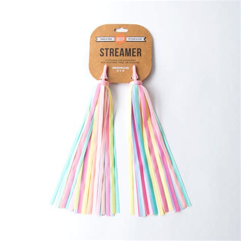 Beep Pastel Rainbow Ribbon Streamer Add Fun To Your Bike Trike Or