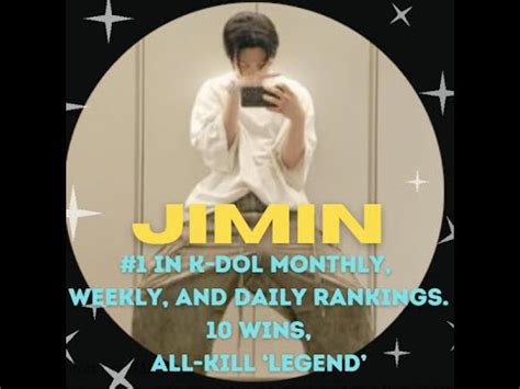 Jimin Dose Jimin In Kdol Monthly Weekly And Daily